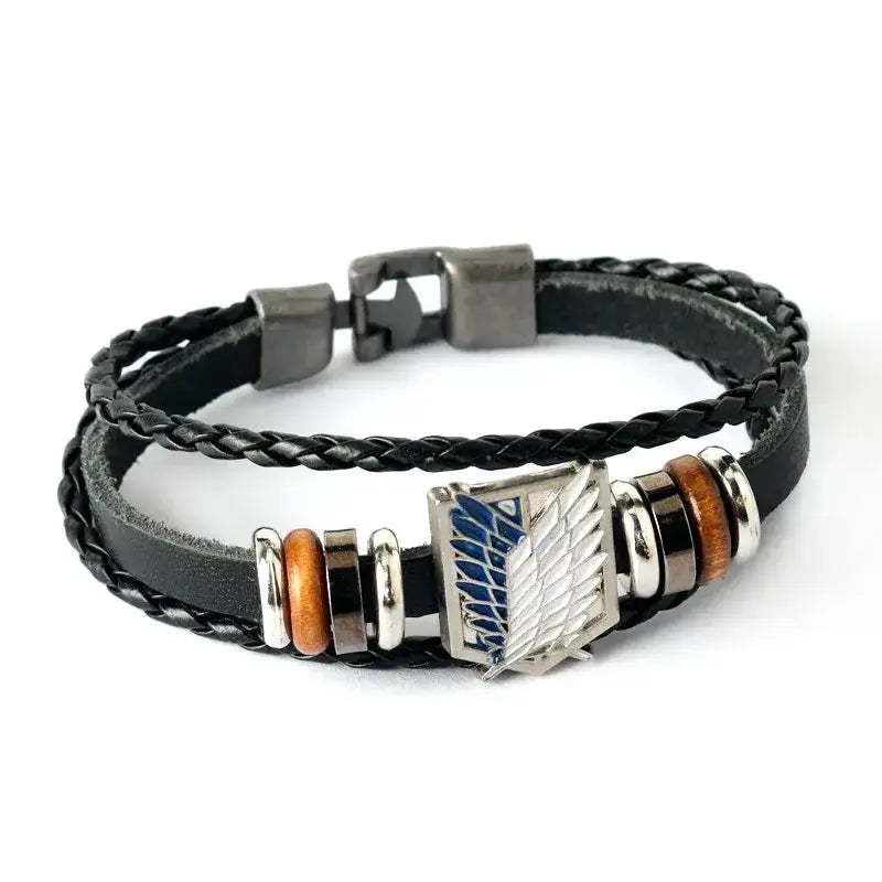 Anime Woven Cowhide Bracelet – Multilayer Buckle Gift by Infinite Visibility