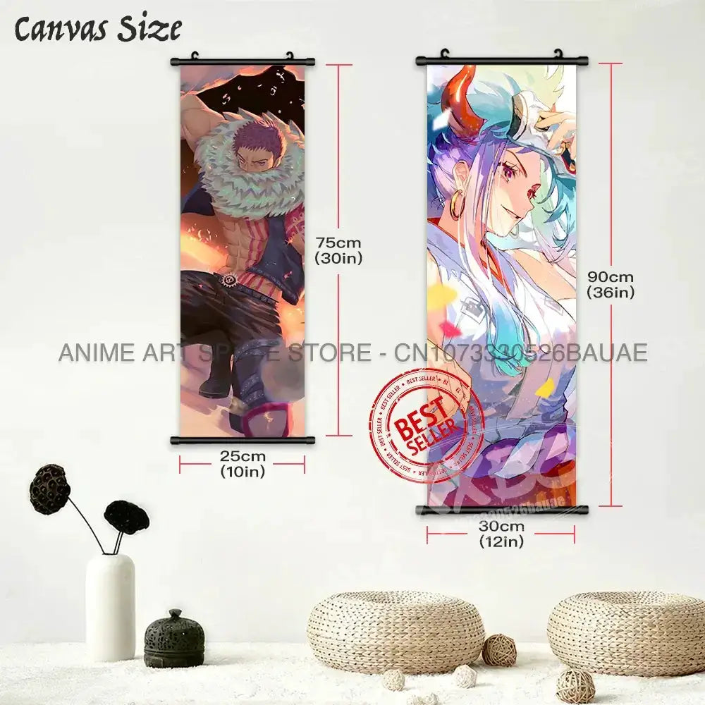 One Piece Hanging Painting Luffy Ace Sabo Shanks Wall Art by Infinite Visibility