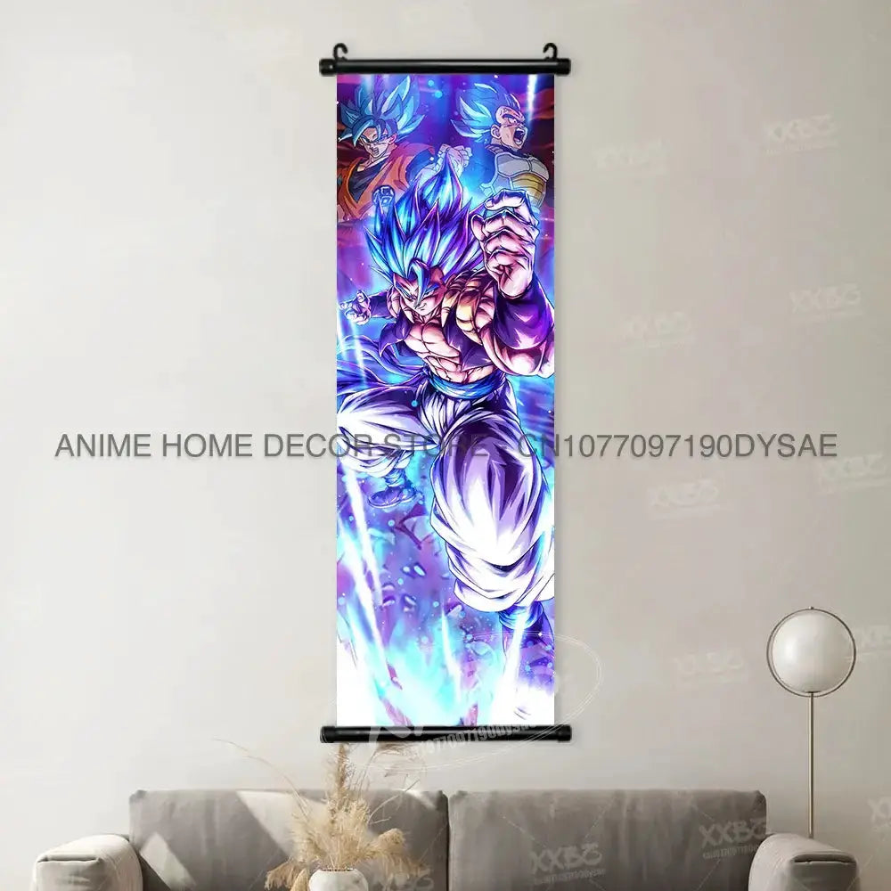 Dragon Ball Posters: Goku & Vegeta Hanging Scroll Wall Art by Infinite Visibility