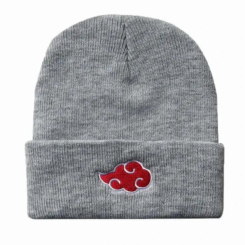 Akatsuki Beanie: Red Cloud Embroidery Warm Knit Hat by Infinite Visibility