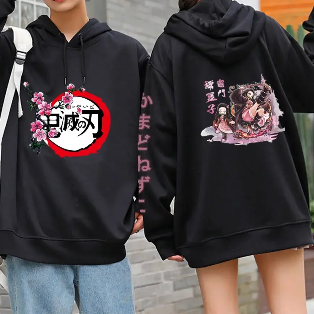 Demon Slayer Kamado Nezuko Oversize Anime Hoodie Streetwear