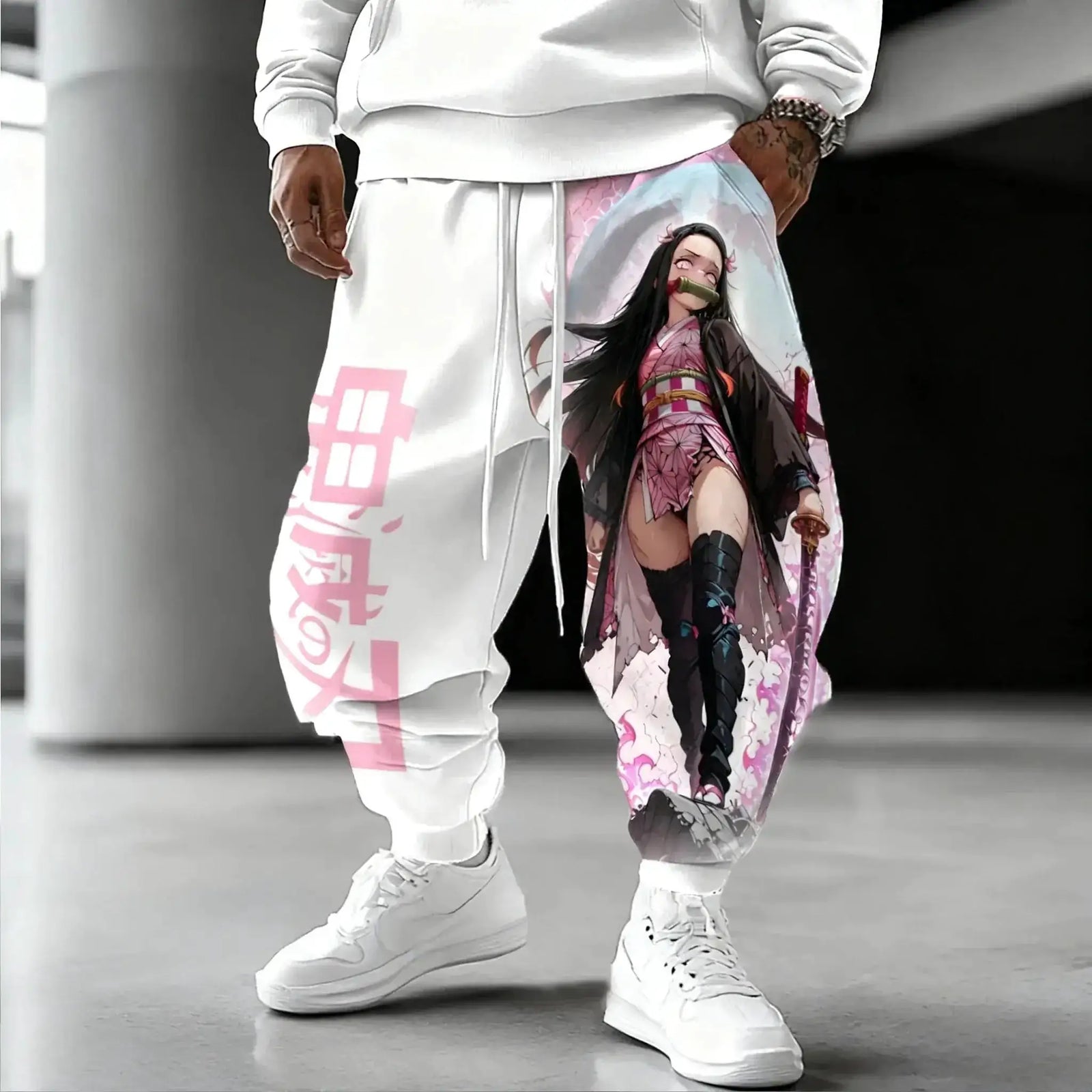 Demon Slayer Cotton Pants: Nezuko Kamado 2025 Winter Streetwear by Infinite Visibility