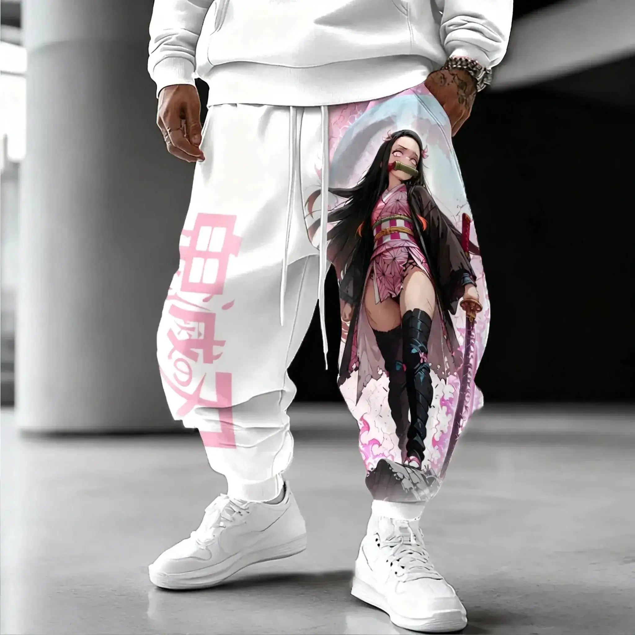 Demon Slayer Cotton Pants: Nezuko Kamado 2025 Winter Streetwear by Infinite Visibility