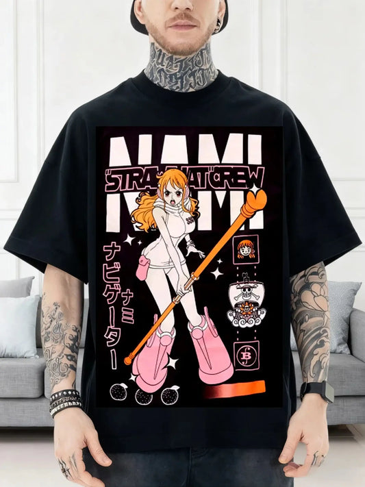 Nami Egghead Island T-Shirt: MINISO Retro Y2K Cotton Tee