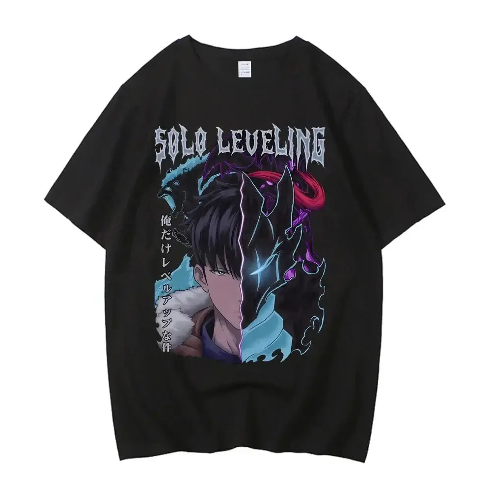 Solo Leveling T Shirt Sung Jinwoo Harajuku Graphic Tee