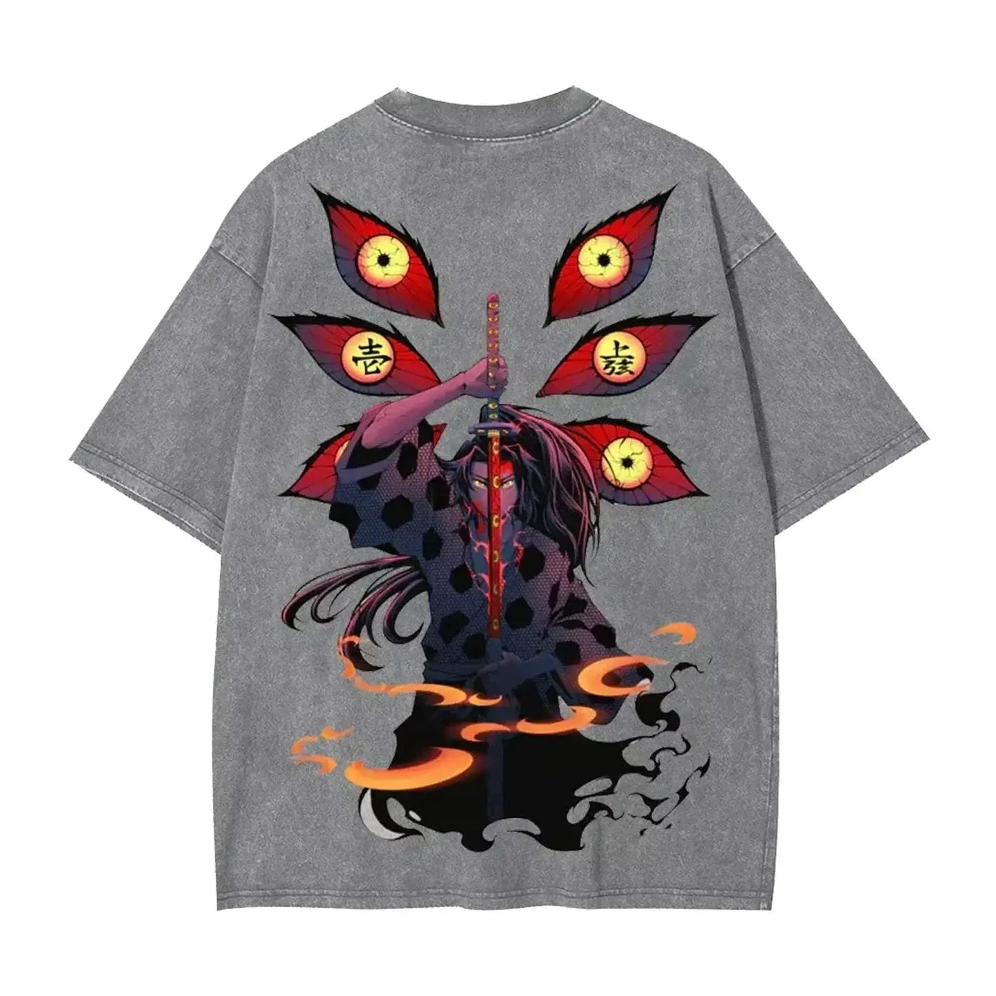 Demon Slayer Kokushibo Graphic T-shirt Harajuku Vintage