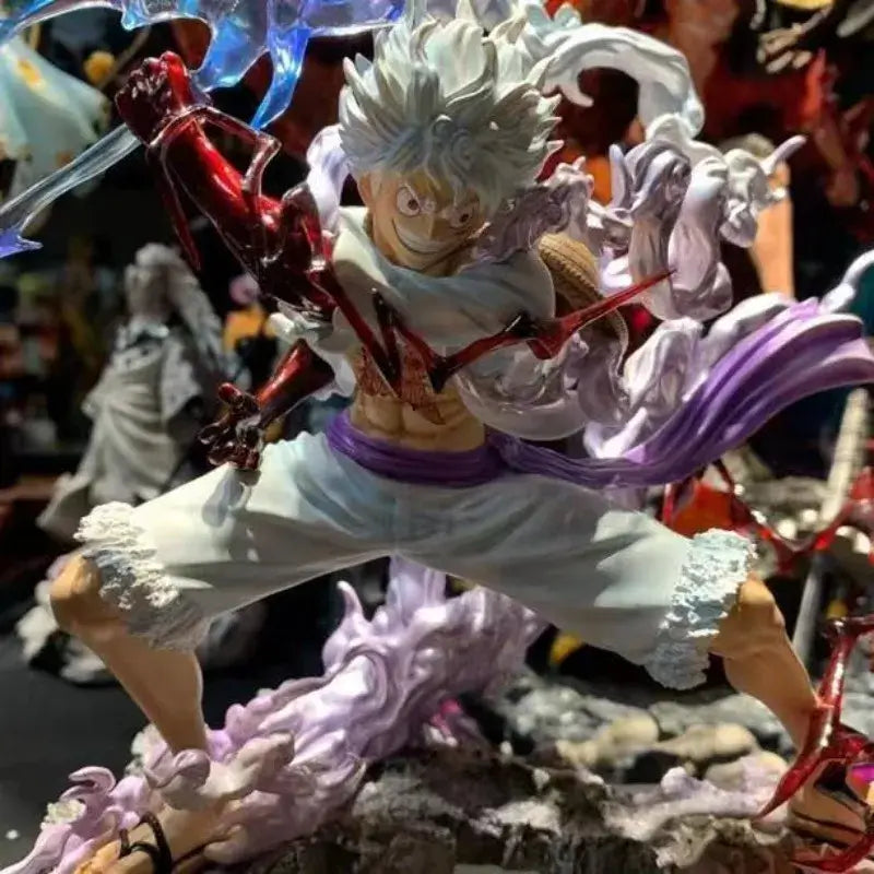 One Piece Luffy Statue: 28cm Lightning Movable Model