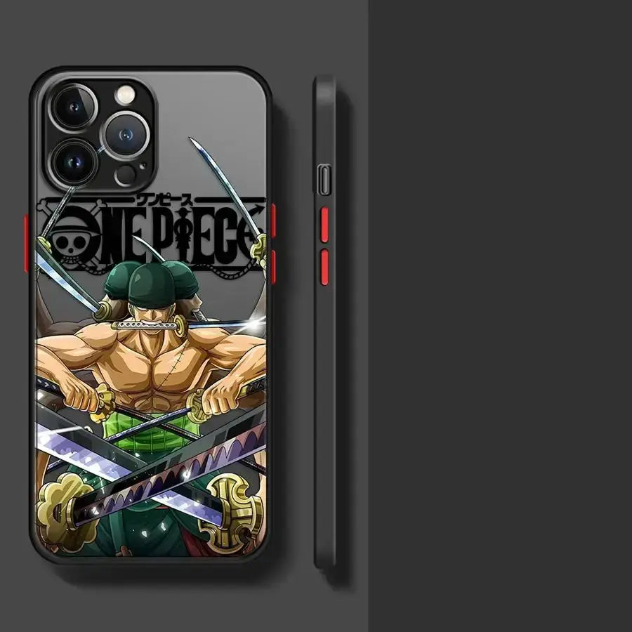 One Piece Phone Case: Zoro & Luffy Matte iPhone Cover by Infinite Visibility