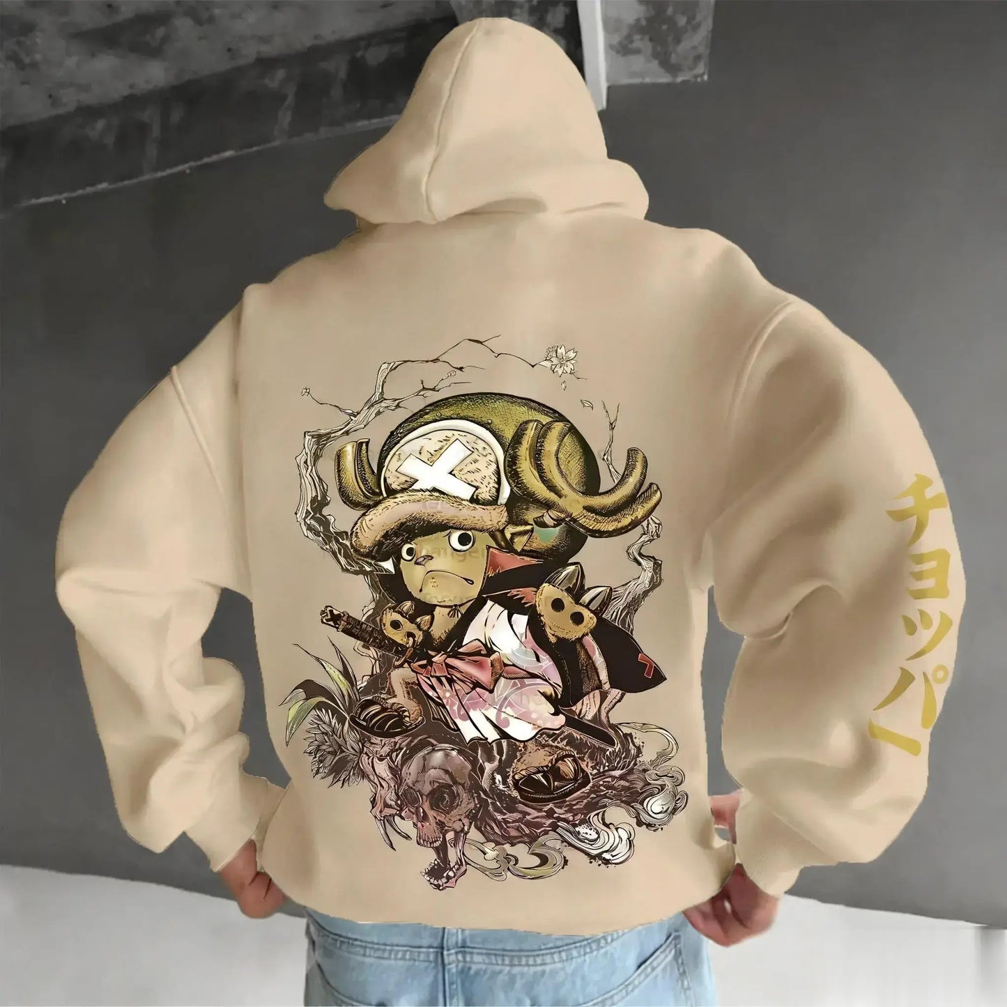 Chopper Oversized Anime Hoodie – One Piece Unisex Sweatshirt