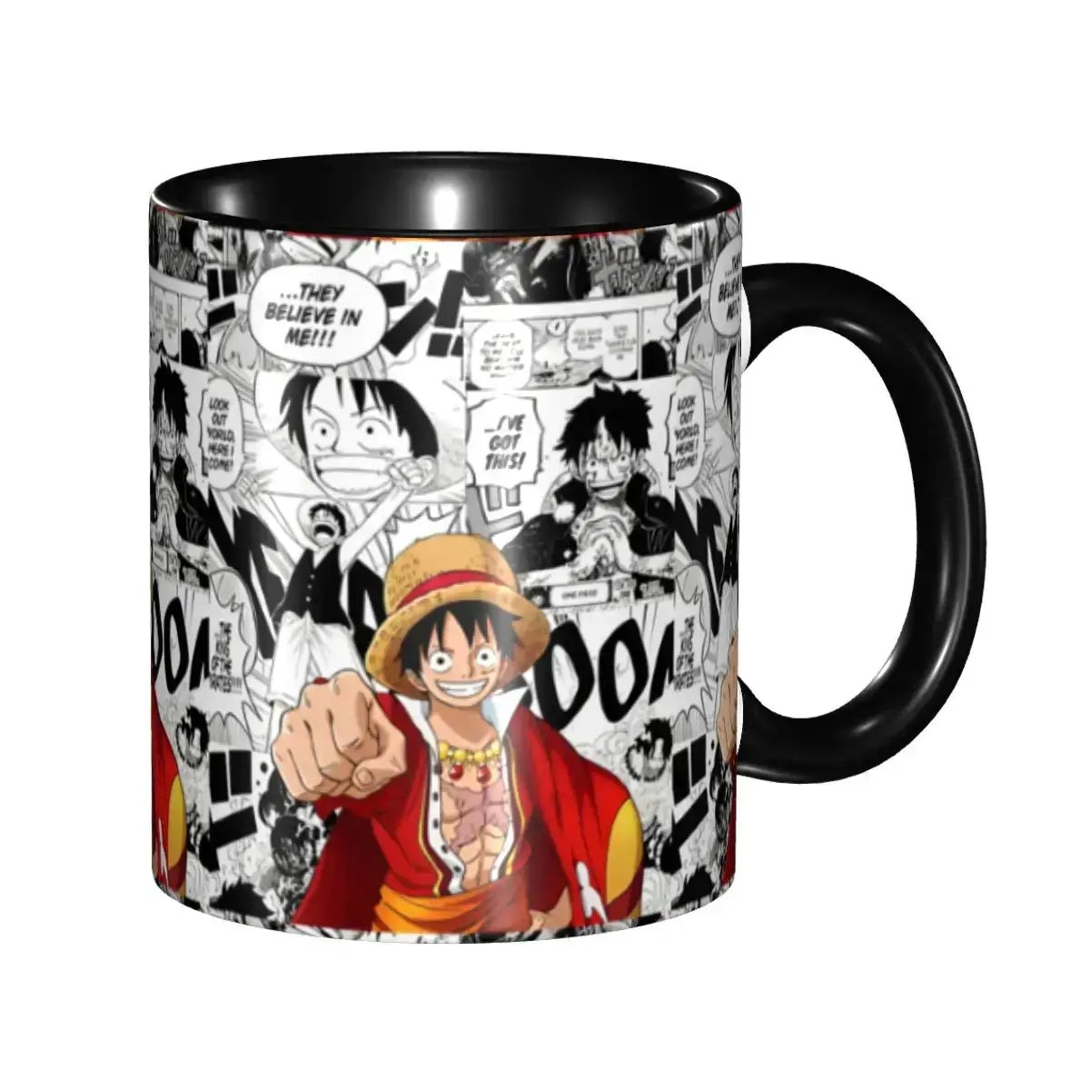 Kid's Luffy One Piece Mug: Cartoon Anime Water Cup Gift by Infinite Visibility