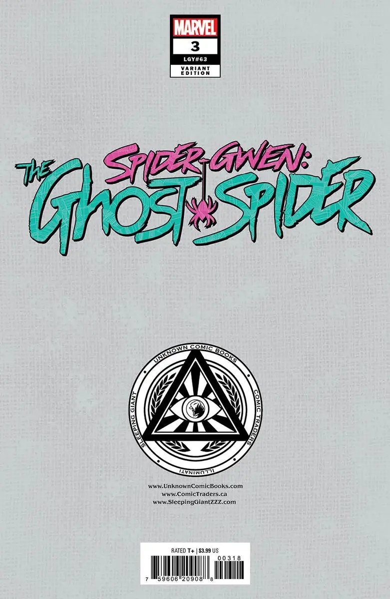Spider-Gwen: The Ghost-Spider #3 Unknown Comics Ejikure Virgin Exclusive Var (07/31/2024) by Unknown Comic Books