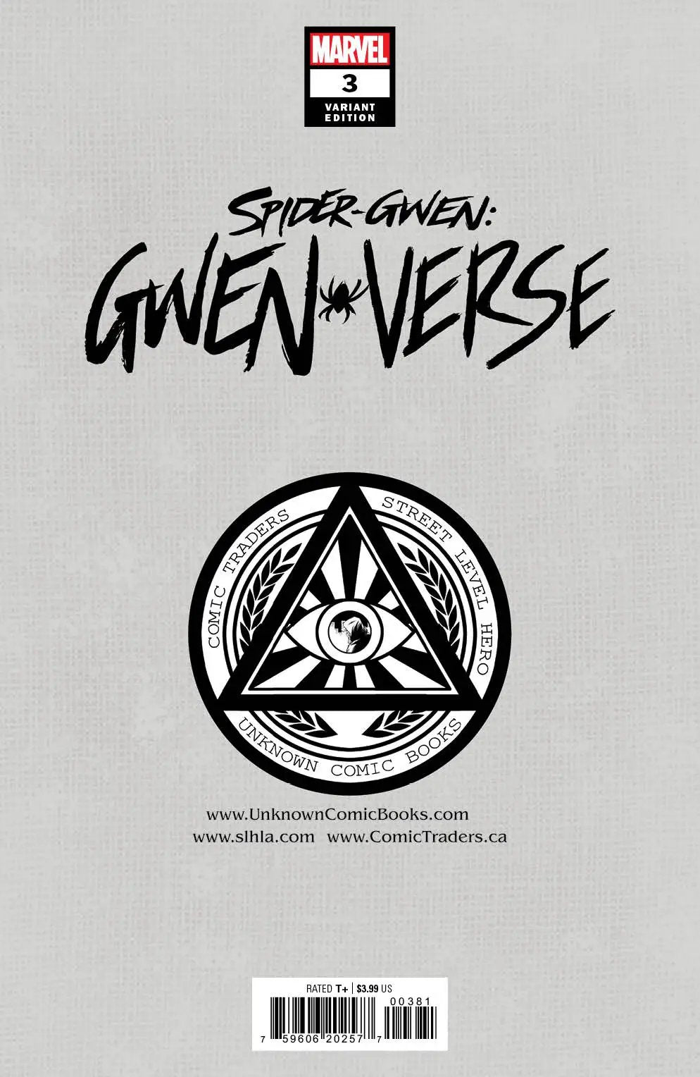 Spider-Gwen: Gwenverse #3 Unknown Comics Sway Exclusive Var (06/15/2022) by Unknown Comic Books