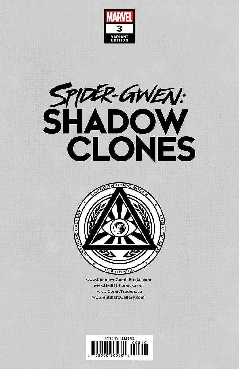 Spider-Gwen: Shadow Clones #3 Unknown Comics Kael Ngu Exclusive Var (05/10/2023) by Unknown Comic Books
