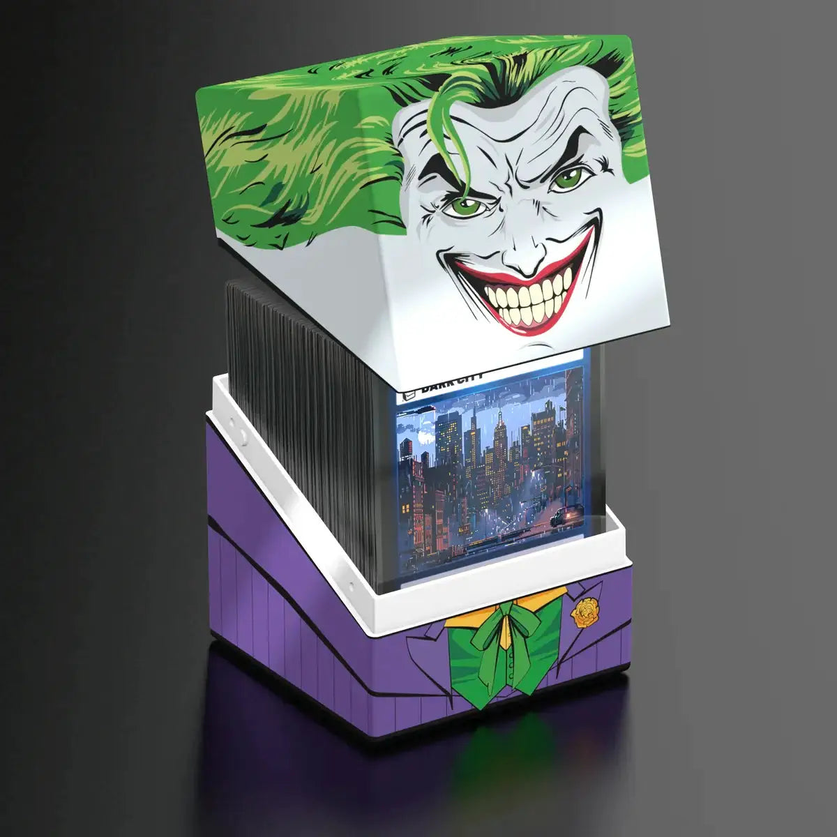 Dark-themed Batman Gotham City Joker figure from SQUAROE series by The Mighty Hobby Shop, featuring detailed Joker character design.