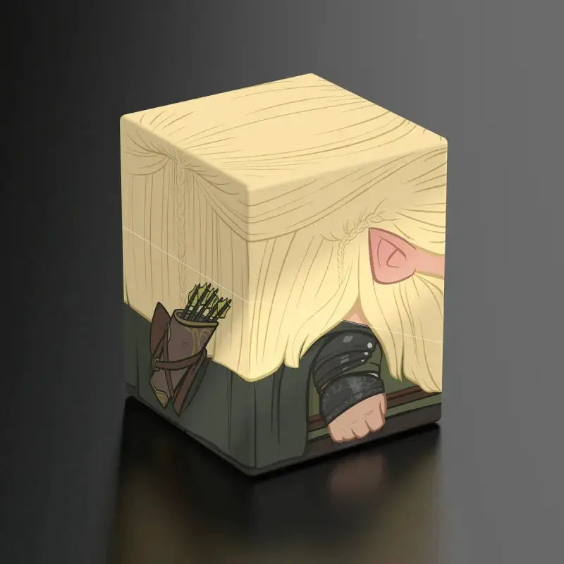 Dark image of Legolas LEGO minifigure from The Lord of the Rings series by The Mighty Hobby Shop, showing detailed figure features.
