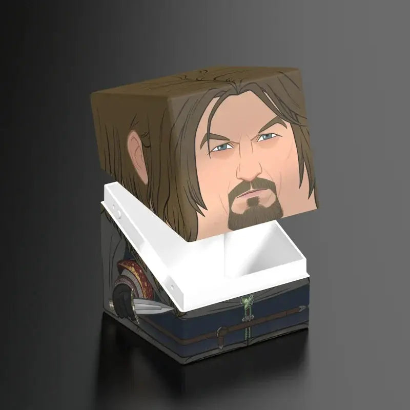 Dark-colored Boromir figure from The Lord of the Rings SQUAROE collection by The Mighty Hobby Shop, detailed fantasy character model