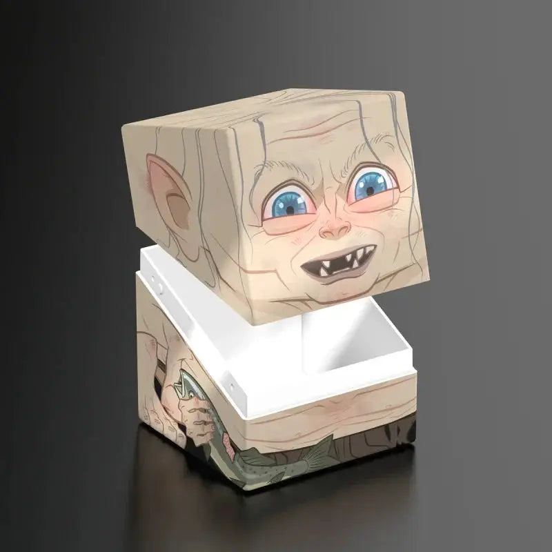 Dark-colored Gollum figurine from The Lord of the Rings SQUAROE collection by The Mighty Hobby Shop, detailed and lifelike.