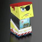 Dark-colored Squaroe SpongeBob SquarePants plush toy by The Mighty Hobby Shop, showing SpongeBob's face and square body.