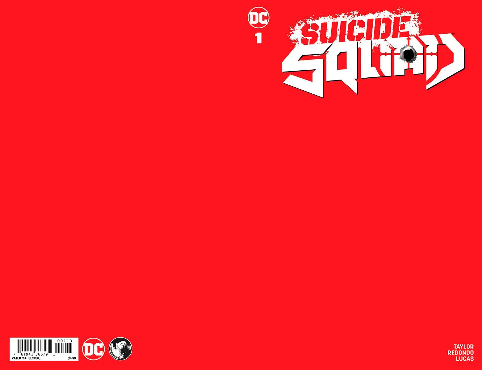Suicide Squad #1 Unknown Comics Red Blank Exclusive Var (12/18/2019) by Unknown Comic Books