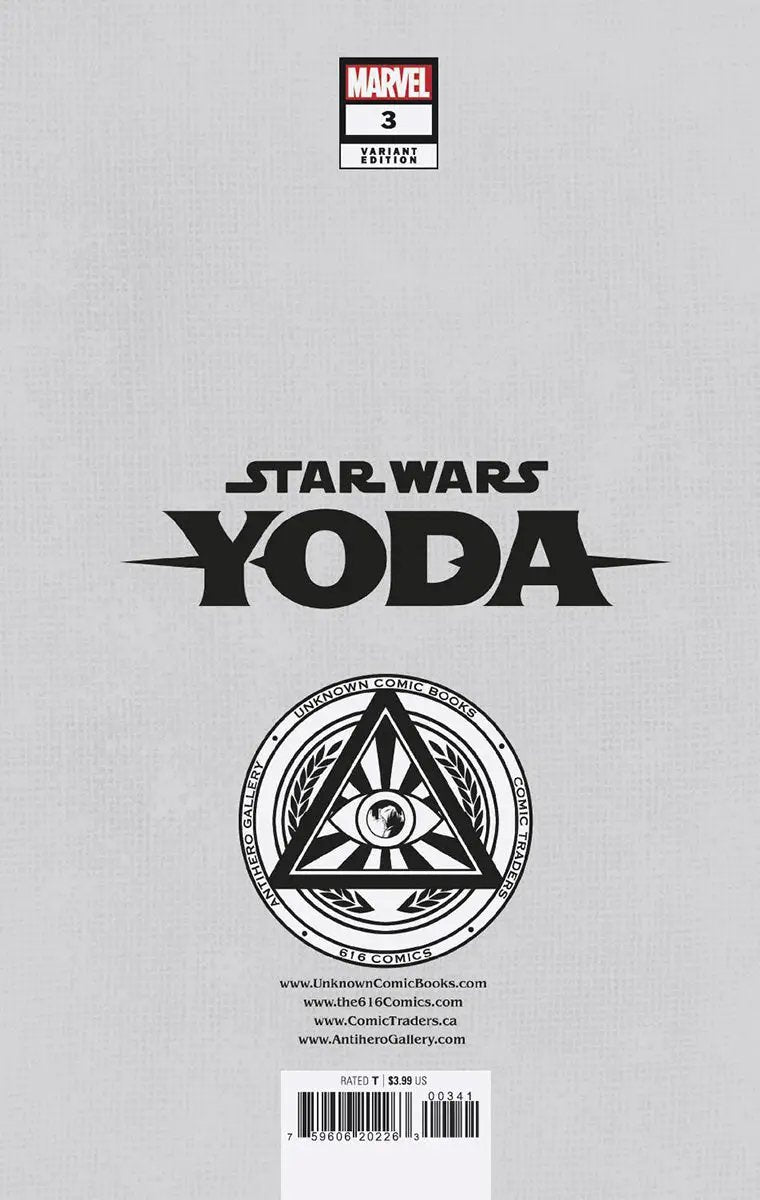 Star Wars: Yoda #3 Unknown Comics Rickie Yagawa Exclusive Virgin Var (01/25/2023) by Unknown Comic Books
