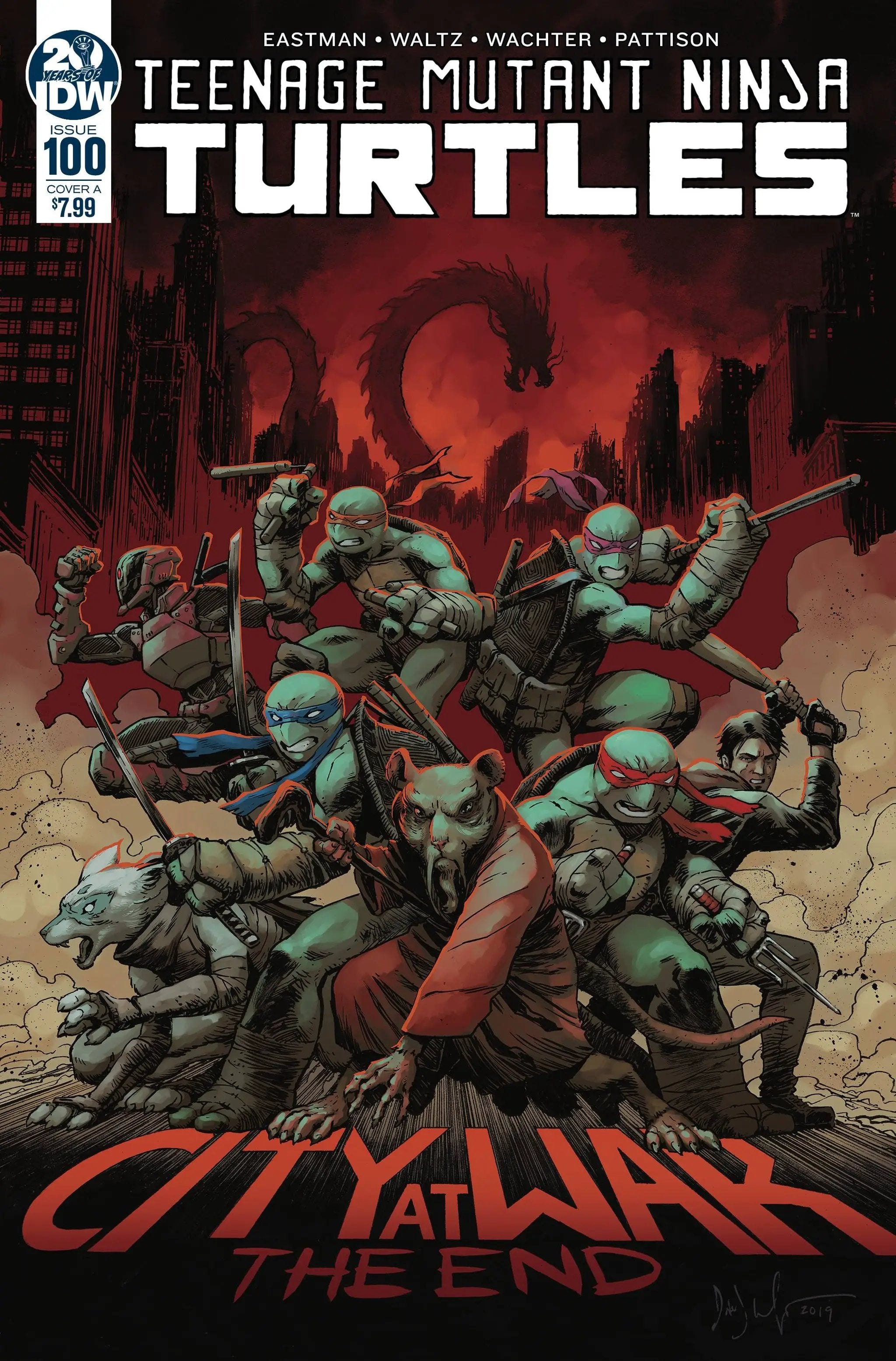 TMNT ONGOING #100 CVR A WACHTER (NOTE PRICE) (12/11/2019) by Unknown Comic Books