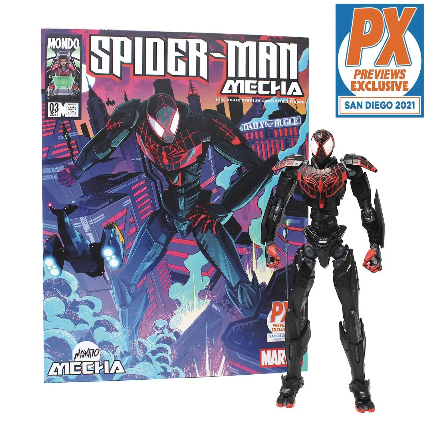 SDCC 2021 MONDO MECHA MARVEL SPIDER-MAN MILES MORALES PX AF (Limited to 1000 pieces.) by THE MIGHTY HOBBY SHOP
