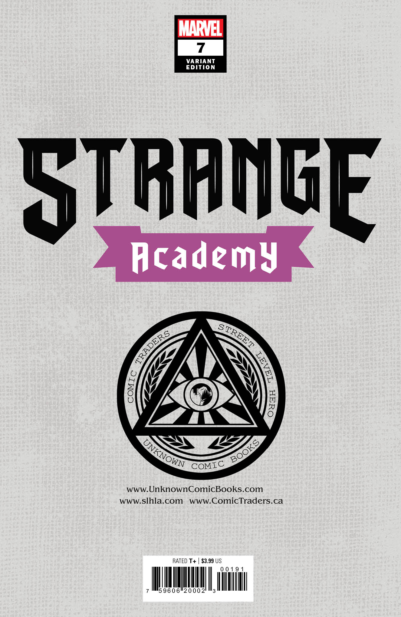 Strange Academy #7 Unknown Comics Todd Nauck Exclusive Var (01/27/2021) by Unknown Comic Books