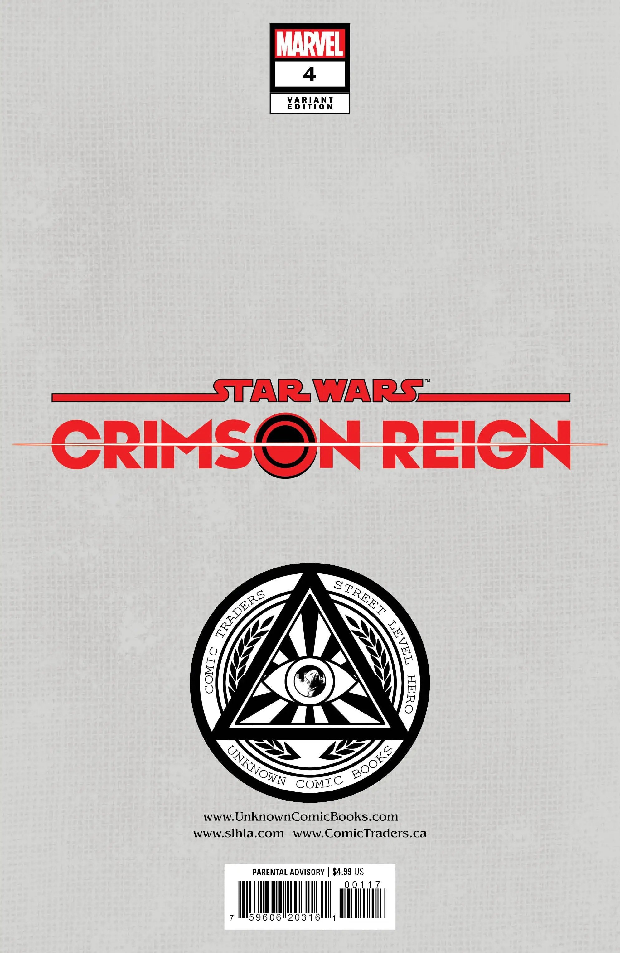 Star Wars: Crimson Reign 4 Unknown Comics Tyler Kirkham Exclusive Virgin Var (04/06/2022) (04/27/2022) by Unknown Comic Books