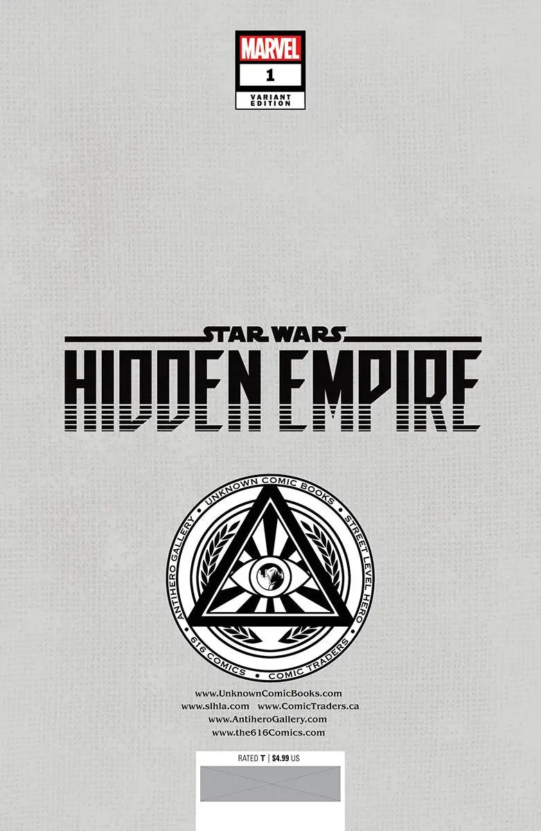Star Wars: Hidden Empire #1 Unknown Comics Patch Zircher Exclusive Virgin Var (11/16/2022) by Unknown Comic Books