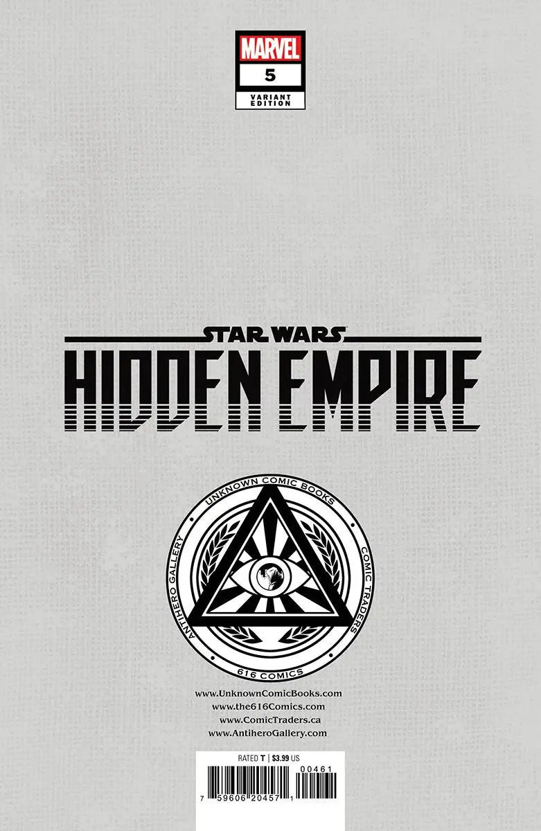 Star Wars: Hidden Empire #5 Unknown Comics Patch Zircher Exclusive Var (04/05/2023) by Unknown Comic Books