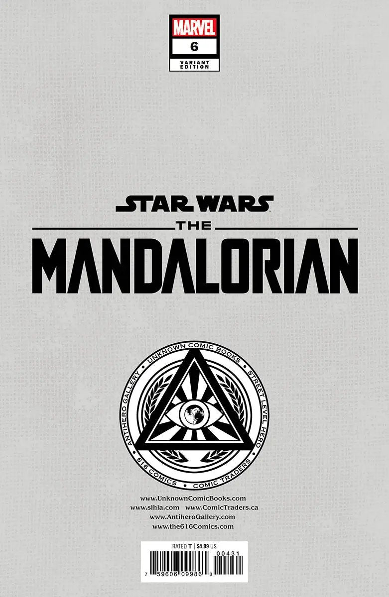 Star Wars: The Mandalorian #6 Unknown Comics Rickie Yagawa Exclusive Var (12/14/2022) by Unknown Comic Books