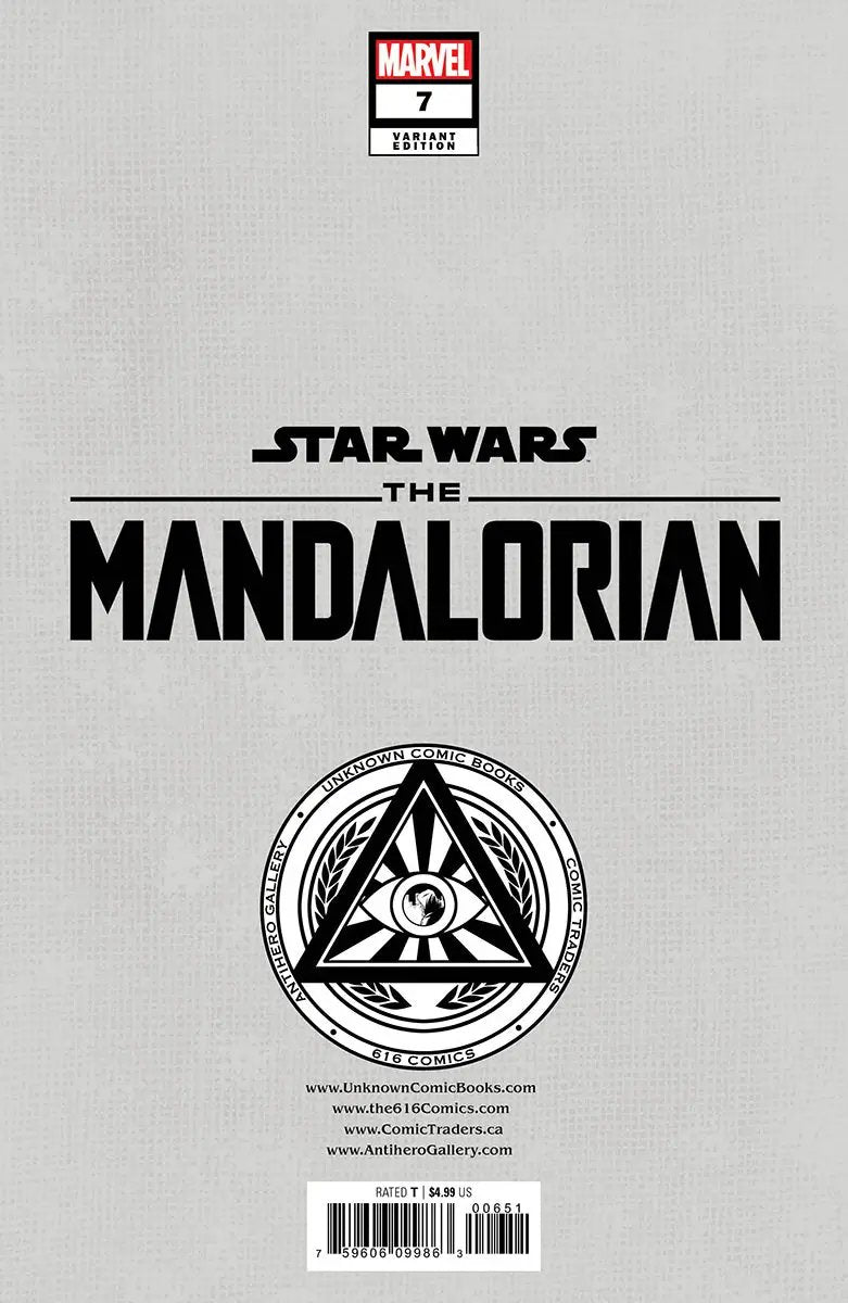 Star Wars: The Mandalorian #7 Unknown Comics Kaare Andrews Exclusive Virgin Var (01/11/2023) by Unknown Comic Books