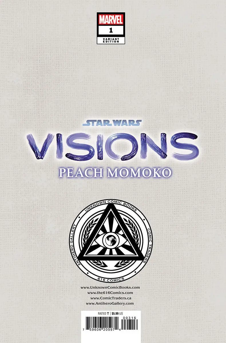 Star Wars: Visions - Peach Momoko #1 Unknown Comics Rickie Yagawa Exclusive Virgin Var (11/15/2023) by Unknown Comic Books
