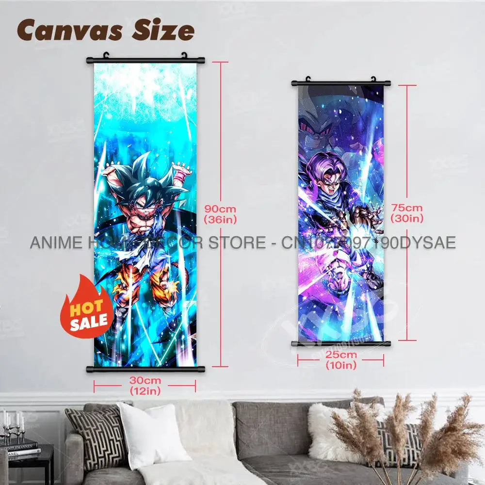 Dragon Ball Posters: Goku & Vegeta Anime Wall Scrolls by Infinite Visibility