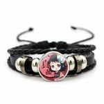 Demon Slayer Bracelet: Tanjiro & Nezuko Leather Charm by Infinite Visibility