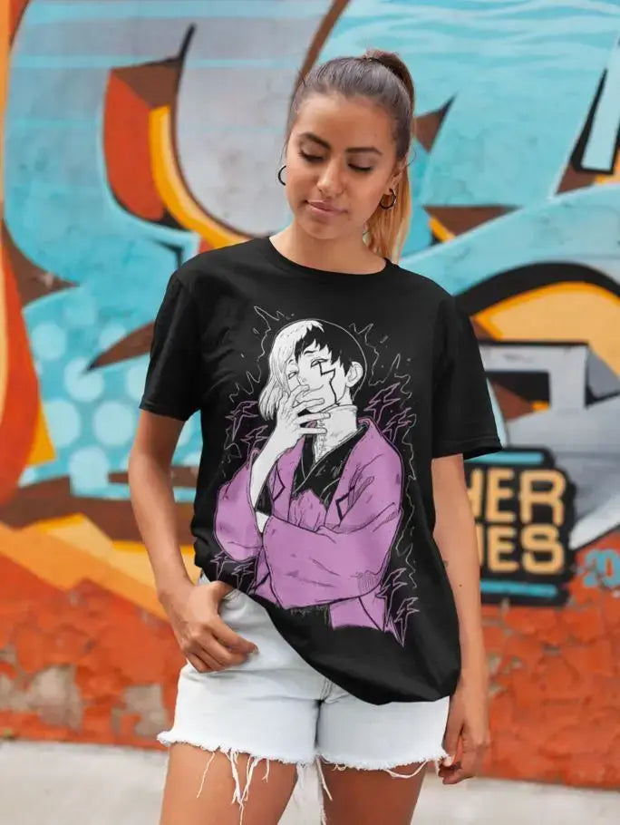 Gen Asagiri T-Shirt Dr. Stone Black Shirt All Sizes