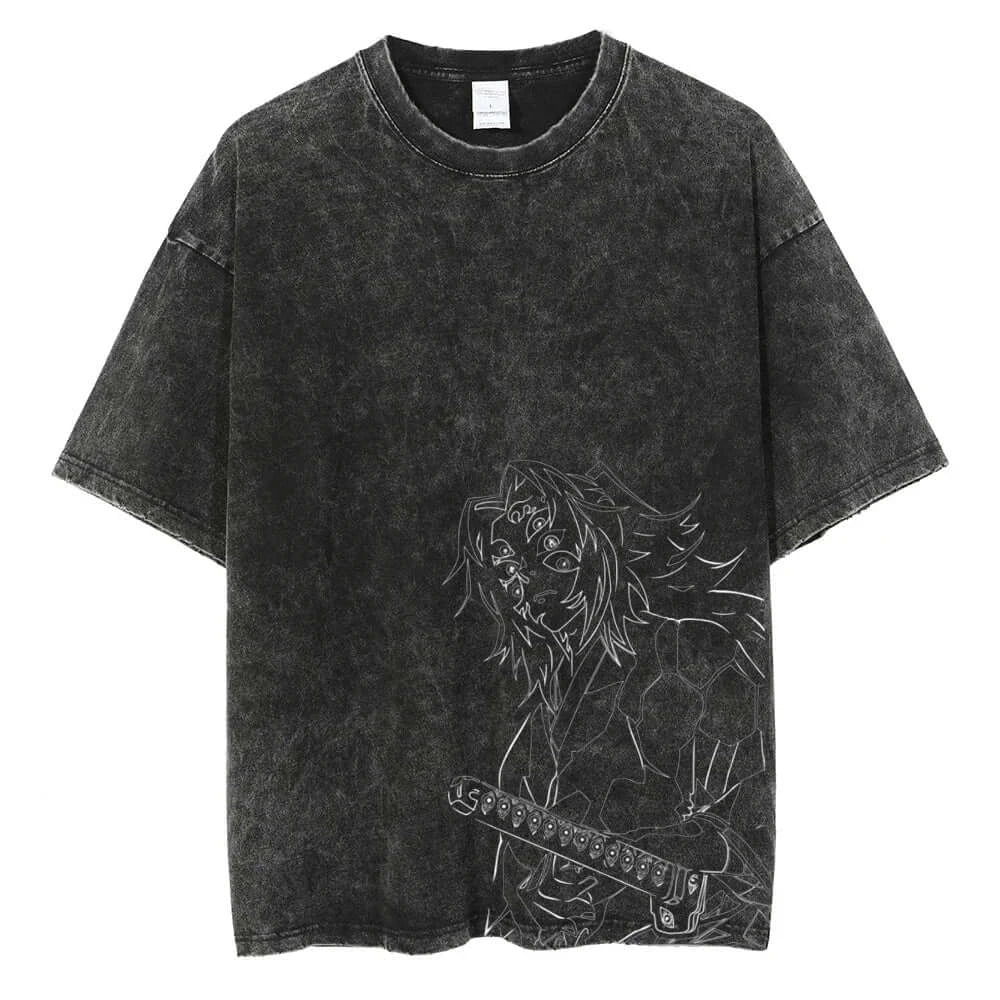 Kamado Tanjirou Graphic print T Shirt Demon Slayer Vintage Tee
