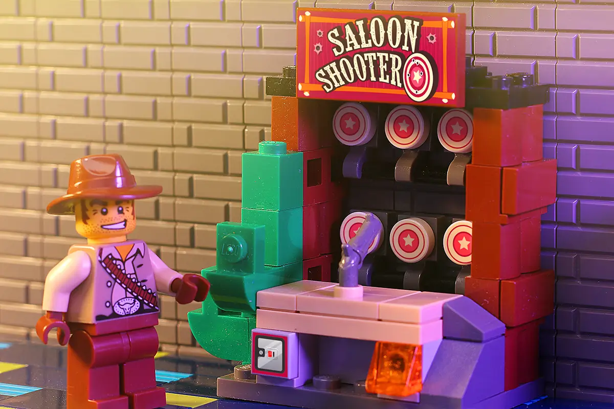 Saloon Shooter Arcade Game made using LEGO parts by B3 Customs