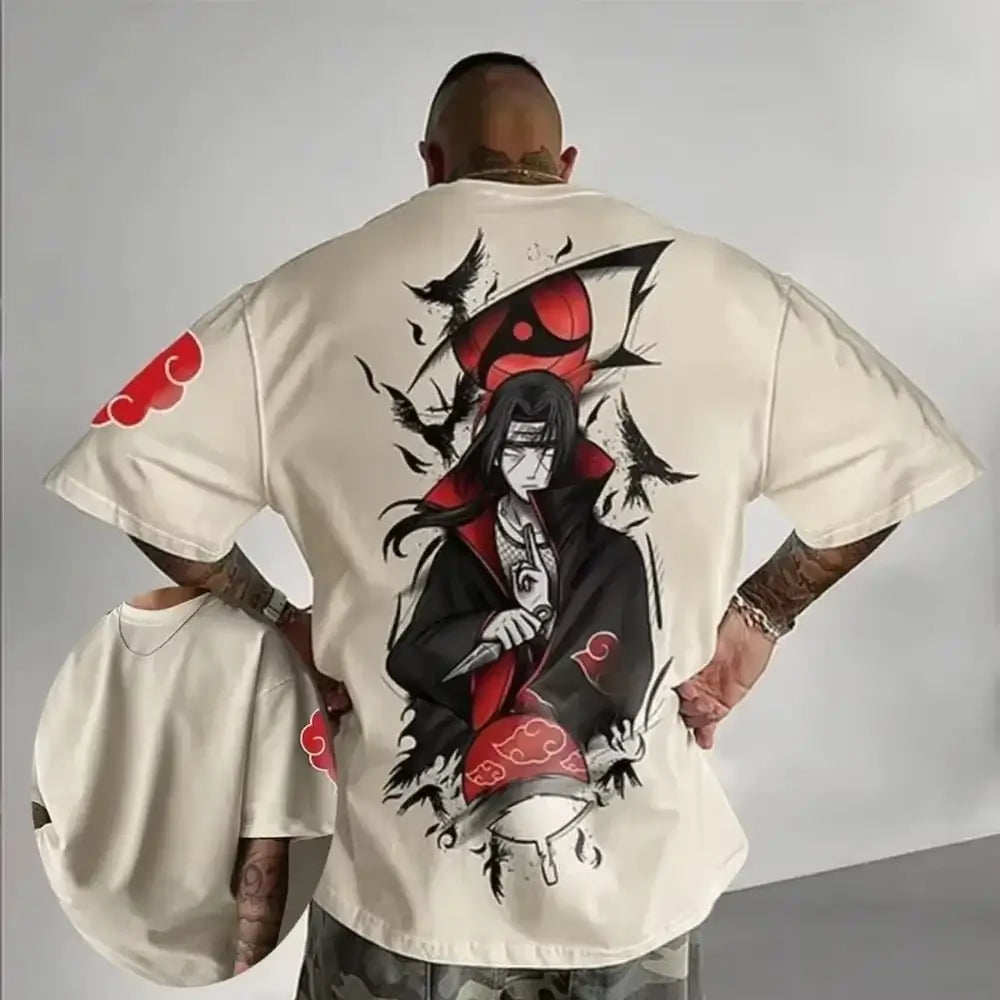 Uchiha Itachi Oversized T-shirt: MINISO Cotton Sporty Top