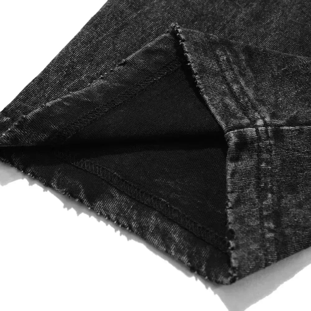 Naruto Rock Lee Streetwear T Shirt Vintage Washed Black