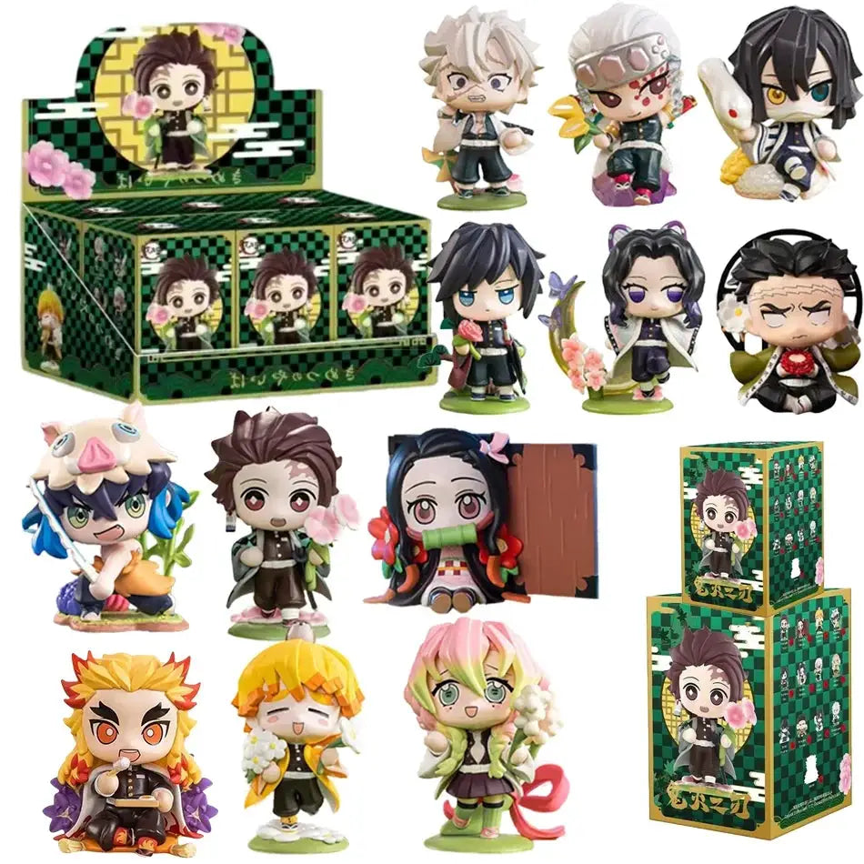 Demon Slayer Blind Box: 12pcs Tanjiro Nezuko Anime Figures by Infinite Visibility