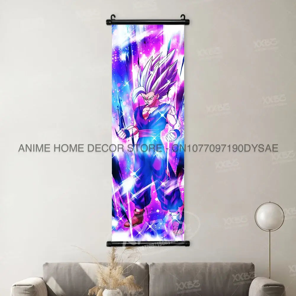 Dragon Ball Posters: Goku & Vegeta Hanging Scroll Wall Art by Infinite Visibility