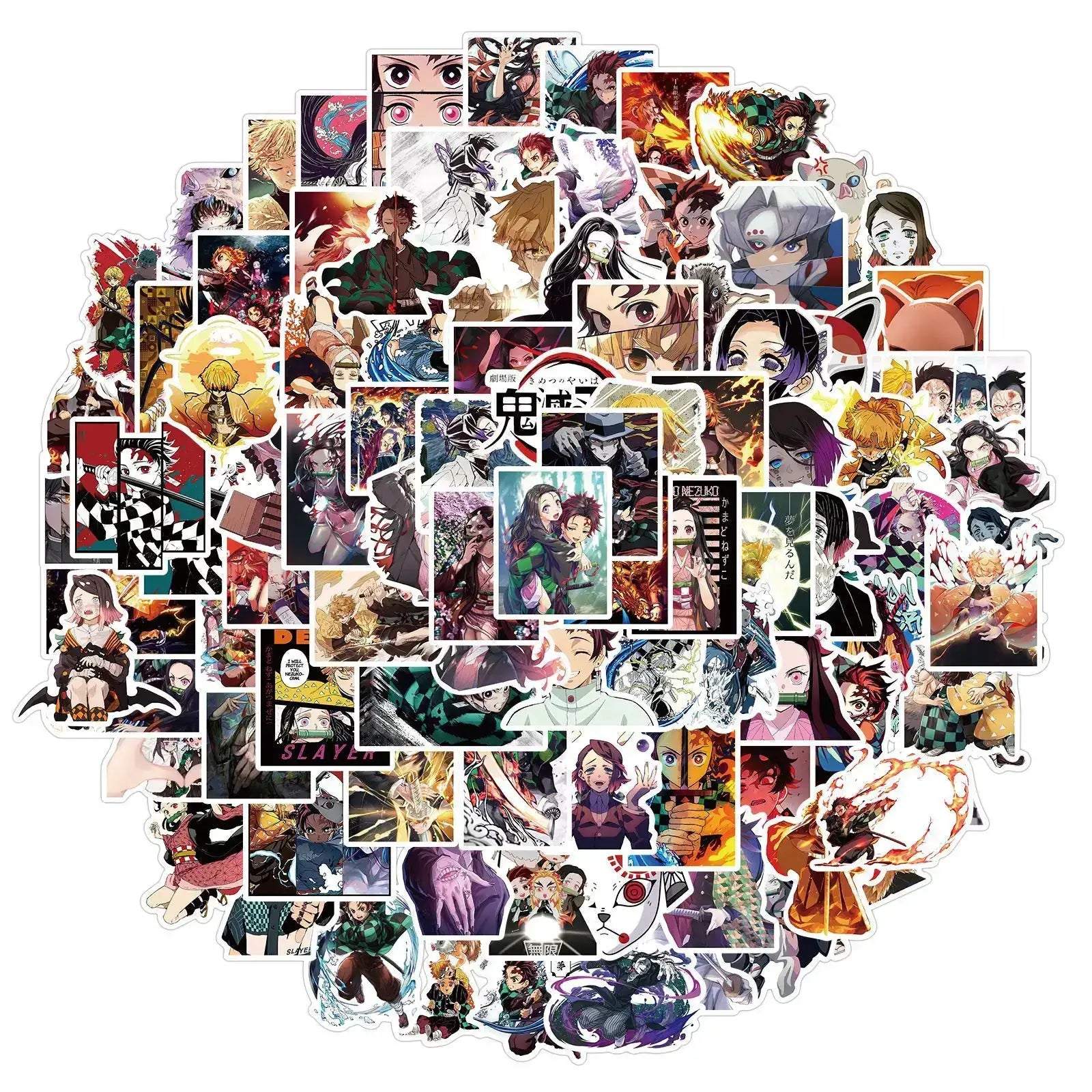 Demon Slayer Stickers: 50-200pcs Waterproof Anime Decals by Infinite Visibility