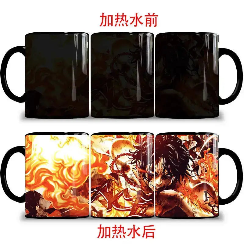 One Piece Color Changing Mug: Nika Luffy & Ace Magic Cup by Infinite Visibility