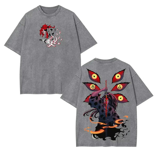 Demon Slayer Kokushibo Graphic T-shirt Harajuku Vintage