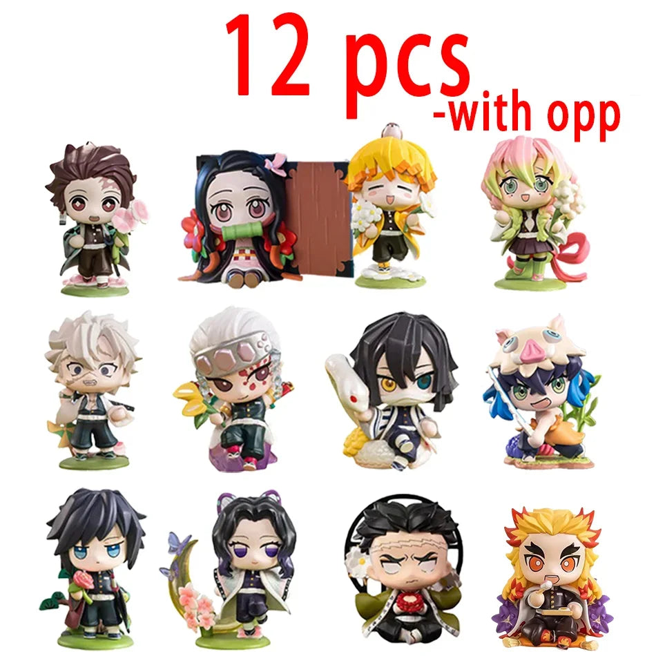 Demon Slayer Blind Box: 12pcs Tanjiro Nezuko Anime Figures
