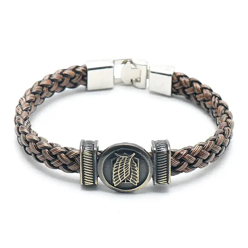 Anime Woven Cowhide Bracelet – Multilayer Buckle Gift by Infinite Visibility