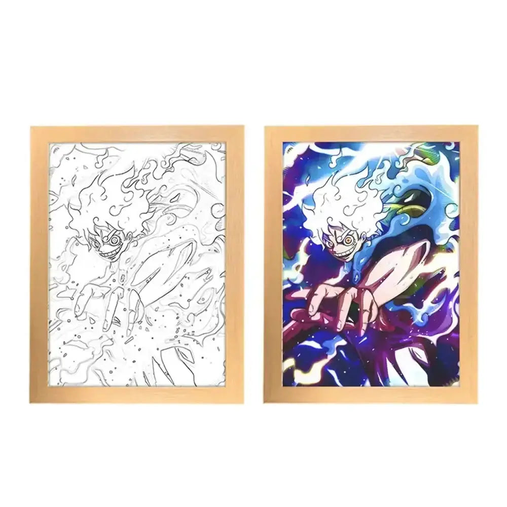 One Piece Photo Frame Night Light Luffy Zoro Christmas Gift by Infinite Visibility