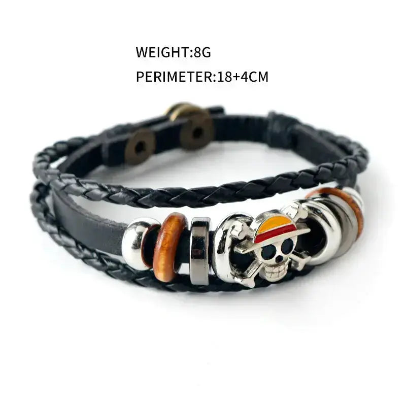 Anime Woven Cowhide Bracelet – Multilayer Buckle Gift by Infinite Visibility