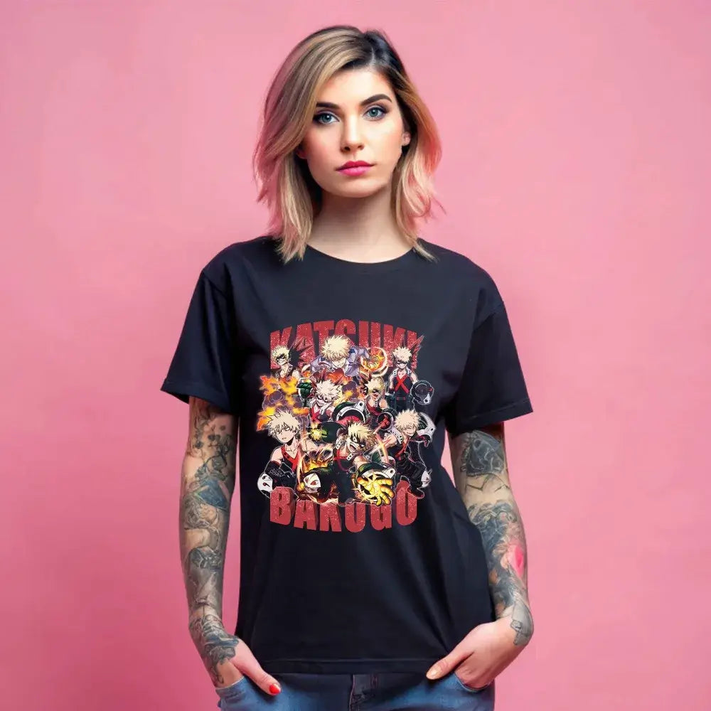 Katsuki Bakugo T-Shirt: MHA Manga Hero Anime Gift